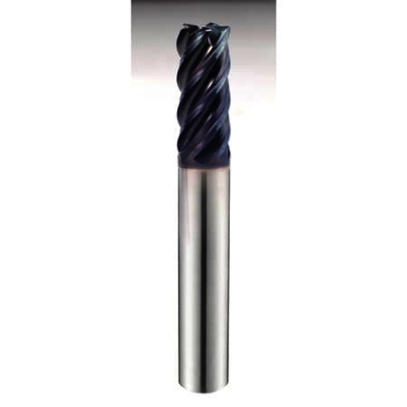 YG-1 TitaNox Power GMG28200 Center Cut Metric Short Length Variable Helix Corner Radius End Mill, 20 mm Dia Cutter, 1 mm Corner Radius, 26 mm Length of Cut, 5 Flutes, 20 mm Dia Shank, 92 mm OAL, Y-Coated