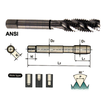 TAP 1/2-13 UNC H3 85.7L 3F SPRL FL COMBO